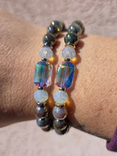 Load image into Gallery viewer, Adrian Crystal AB Mystic Indian Agate Beaded Stretch Bracelet - Stash