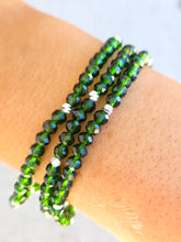 Load image into Gallery viewer, Forest Emerald Green - Crystal Stacker Bracelet