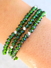 Load image into Gallery viewer, Forest Emerald Green - Crystal Stacker Bracelet