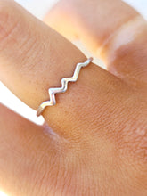 Load image into Gallery viewer, Dainty Heartbeat Nurse Ring - Sterling Silver