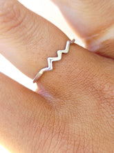 Load image into Gallery viewer, Dainty Heartbeat Nurse Ring - Sterling Silver