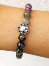 Load image into Gallery viewer, Tourmaline Sunflower Beaded Bracelet