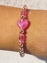 Load image into Gallery viewer, Worry Stone Harper Luxe Breast Cancer Awareness Bracelet