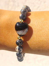 Load image into Gallery viewer, Brown Jasper Worry Stone Heart Bracelet