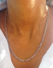 Load image into Gallery viewer, 20” White Gold Figaro Chain - 14K White Gold