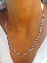 Load image into Gallery viewer, 20” White Gold Figaro Chain - 14K White Gold