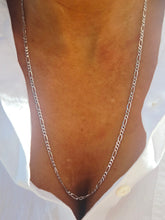 Load image into Gallery viewer, 24" Figaro Chain - 14K White Gold