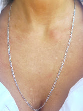 Load image into Gallery viewer, 24" Figaro Chain - 14K White Gold