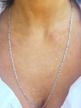 Load image into Gallery viewer, 24" Figaro Chain - 14K White Gold