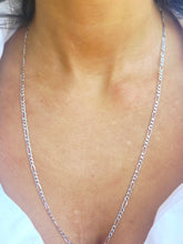 Load image into Gallery viewer, 24" Figaro Chain - 14K White Gold