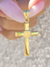 Load image into Gallery viewer, 14k Cross Pendant with Bale - 14K Yellow Gold