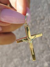 Load image into Gallery viewer, Polished Crucifix Cross Pendant - 14k Yellow Gold