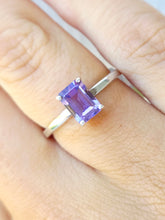 Load image into Gallery viewer, Solitaire Amethyst Ring - Sterling Silver
