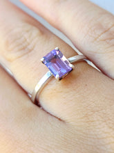 Load image into Gallery viewer, Solitaire Amethyst Ring - Sterling Silver