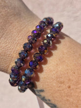 Load image into Gallery viewer, Blackberry Eclipse Crystal Beaded Bracelet - Elena Michele
