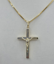 Load image into Gallery viewer, Polished Crucifix Cross Pendant - 14k Yellow Gold