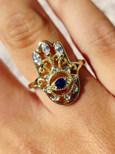 Load image into Gallery viewer, Hamsa Filigree Ring - Gold Plated