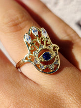Load image into Gallery viewer, Hamsa Filigree Ring - Gold Plated