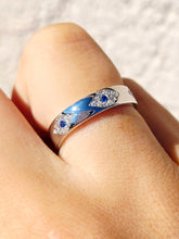 Load image into Gallery viewer, Evil Eye CZ Band - Sterling Silver