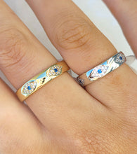 Load image into Gallery viewer, Evil Eye CZ Band - Sterling Silver