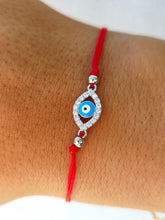 Load image into Gallery viewer, Evil Eye On Red Adjustable Cord