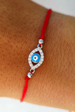 Load image into Gallery viewer, Evil Eye On Red Adjustable Cord