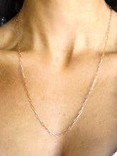 Load image into Gallery viewer, 22" Rose Gold Paperclip Chain - 14k Gold