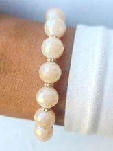 Load image into Gallery viewer, Champagne &amp; Gold Beaded Stretch Bracelet