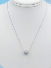 Load image into Gallery viewer, Pave Disco Ball  Necklace - Sterling Silver