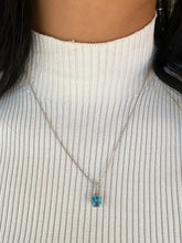 Load image into Gallery viewer, Blue Topaz Estate Necklace - 10K White Gold