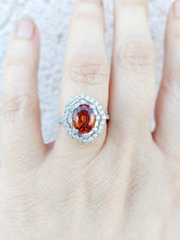Load image into Gallery viewer, Garnet Tsavorite  Ring - 14K White Gold