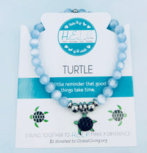 Load image into Gallery viewer, Enamel Turtle TJazelle H.E.L.P Charm Bracelet