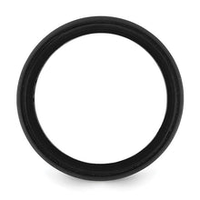 Load image into Gallery viewer, Black Silicone 8mm Ridged Edge Band