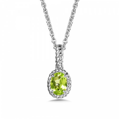 August Peridot  Birthstone Necklace