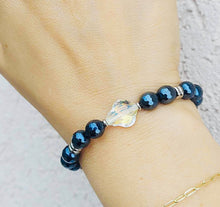 Load image into Gallery viewer, Evelyn Bracelet - Black Mystic Agate