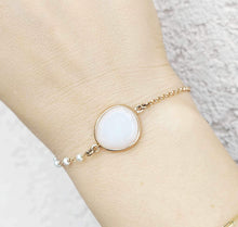 Load image into Gallery viewer, Mother of Pearl and Pearl Bracelet - Rose Gold Plated Sterling Silver