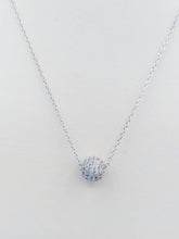 Load image into Gallery viewer, Pave Disco Ball  Necklace - Sterling Silver