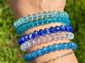 Aquamarine Liza Stretch Bracelets