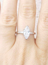 Load image into Gallery viewer, Marquise CZ Engagement Ring - Sterling Silver
