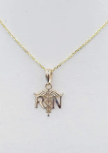 Load image into Gallery viewer, RN Charm on Gold Cable Chain - 14K