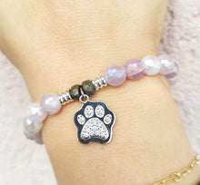 Load image into Gallery viewer, Paw CZ Silver Charm Bracelet - TJazelle
