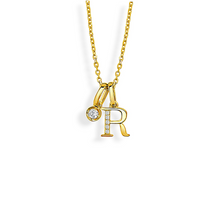 Load image into Gallery viewer, Diamond Pendant &amp; Chain - 14K Yellow Gold