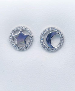 Moon & Star Mismatched Stud Earring