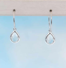 Load image into Gallery viewer, Clear - Mini Teardrop Gemstone Huggie Hoops