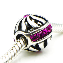 Load image into Gallery viewer, Blaze Fuchsia Pink Charm 2025-0790 Pink spark bead  - Chamilia Bead