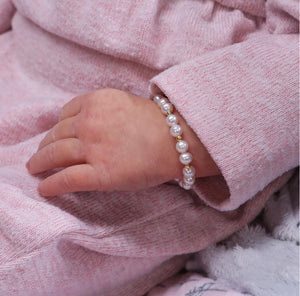 Brynn 14K Gold Plated Pearl Baby Bracelet