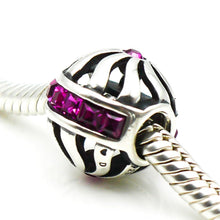 Load image into Gallery viewer, Blaze Fuchsia Pink Charm 2025-0790 Pink spark bead  - Chamilia Bead