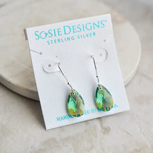 Load image into Gallery viewer, Crystal Briolette Earrings - Erinite Shimmer