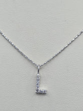 Load image into Gallery viewer, Diamond Initial L on Razza Chain-14K White Gold
