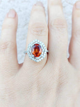 Load image into Gallery viewer, Garnet Tsavorite  Ring - 14K White Gold